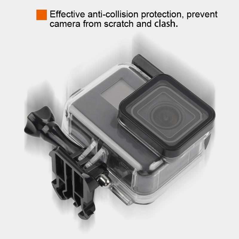 45m Waterproof Housing Protective Case + Touch Screen Back Cover for GoPro NEW H ... (Transparent)