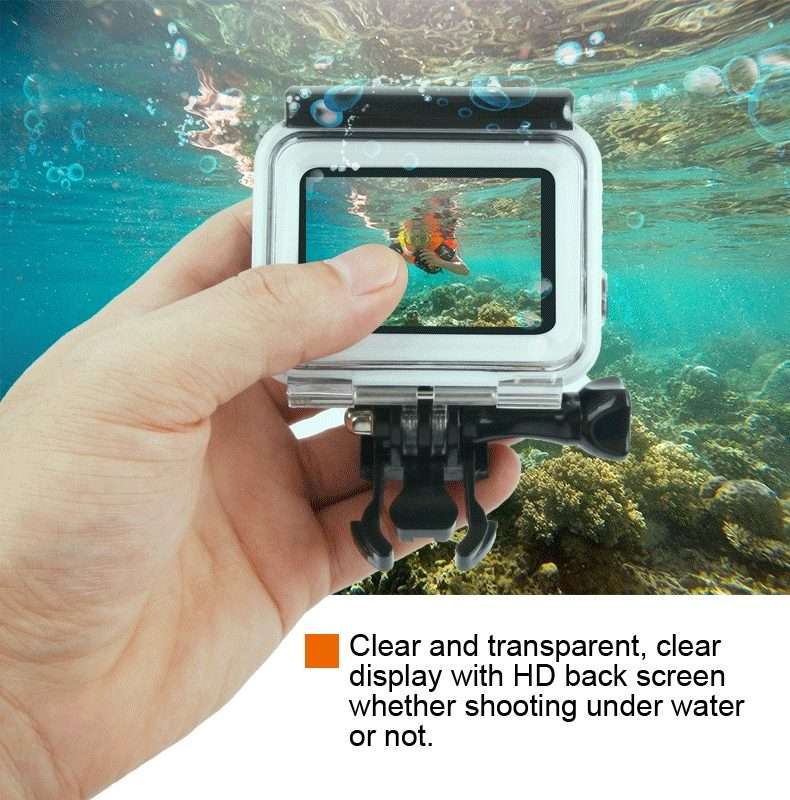 45m Waterproof Housing Protective Case + Touch Screen Back Cover for GoPro NEW H ... (Transparent)