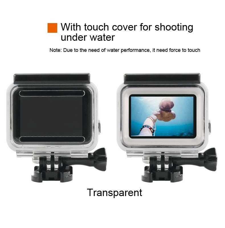 45m Waterproof Housing Protective Case + Touch Screen Back Cover for GoPro NEW H ... (Transparent)