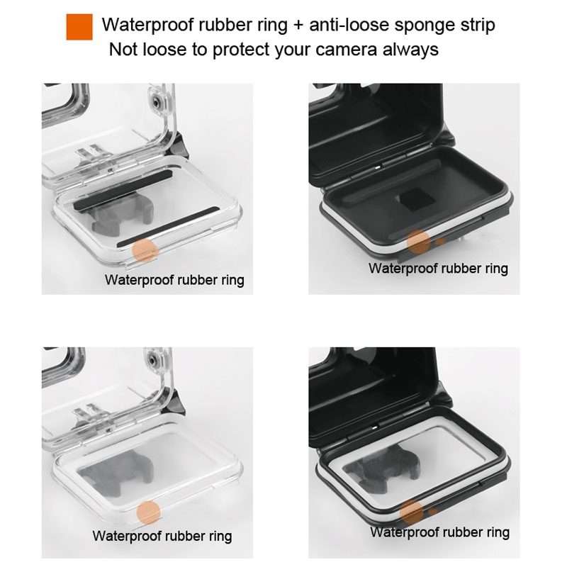 45m Waterproof Housing Protective Case + Touch Screen Back Cover for GoPro NEW H ... (Transparent)