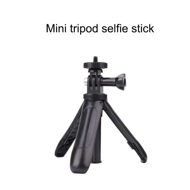Multi-functional Foldable Tripod Holder Selfie Monopod Stick for GoPro, Insta360, DJI ... (Black)