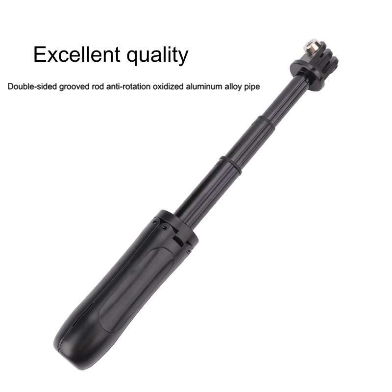 Multi-functional Foldable Tripod Holder Selfie Monopod Stick for GoPro, Insta360, DJI a ... (Grey)