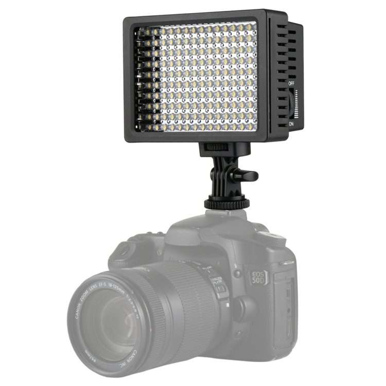 HD-160 White Light LED Video Light on-Camera Photography Lighting Fill Light for Canon, Nikon, DSL