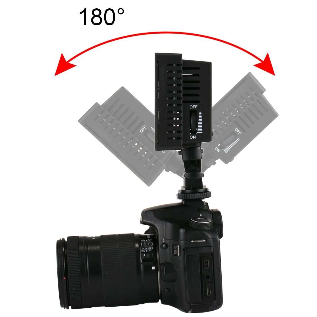 HD-160 White Light LED Video Light on-Camera Photography Lighting Fill Light for Canon, Nikon, DSL