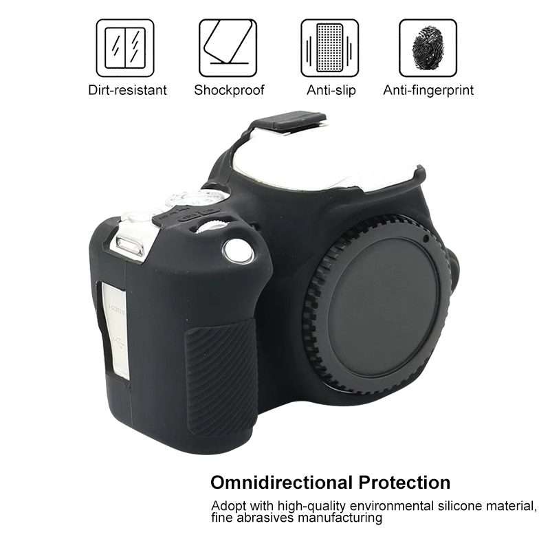 For Canon EOS 200D / EOS 200D Mark II Soft Silicone Protective Case(White)