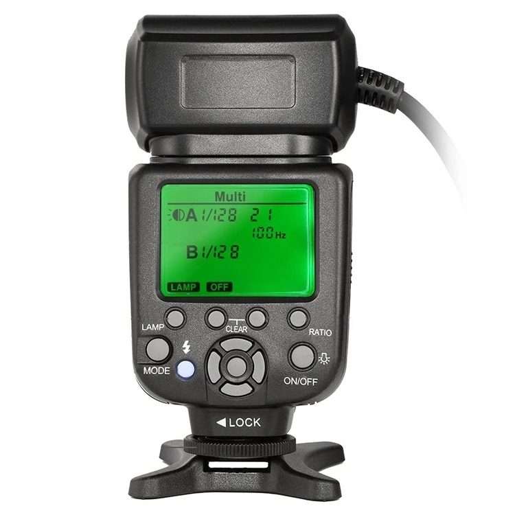 TRIOPO TR-15EX Macro Ring TTL Flash Light with 6 Different Size Adapter Rings For Niko ... (Black)