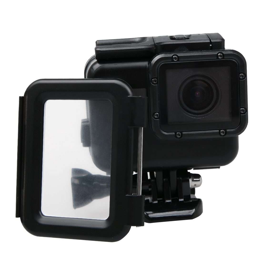 2 in 1 for GoPro HERO6 /5 Touch Screen Back Cover + 45m Waterproof Housing Protective ... (Black)