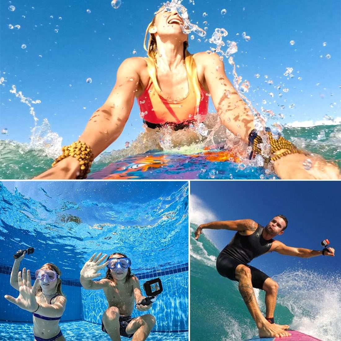 2 in 1 for GoPro HERO6 /5 Touch Screen Back Cover + 45m Waterproof Housing Protective ... (Black)