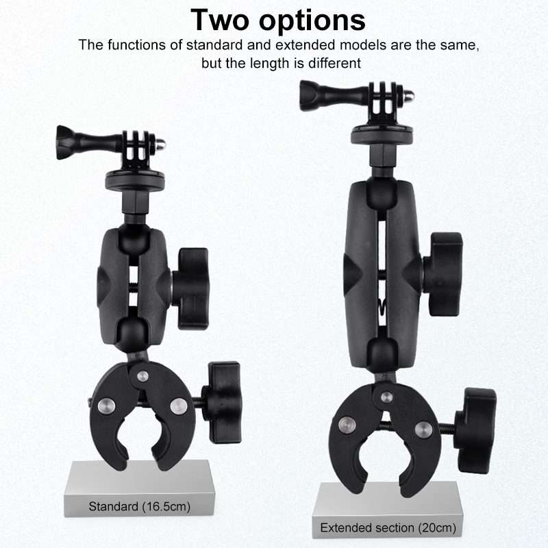 360 Rotation Adjustable Action Camera Bike Motorcycle Handlebar Holder(Black)