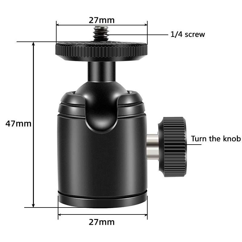 BEXIN K18 Mini 360 Degree Rotation Panoramic Metal Ball Head