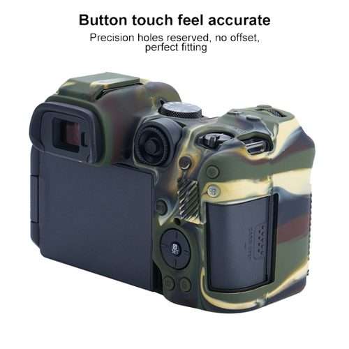 For Canon EOS R7 Soft Silicone Protective Case (Camouflage)