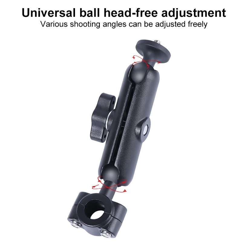 25mm Ballhead Car Front Seat Handlebar Fixed Mount Holder with Tripod Adapter & Screw for GoPro, I