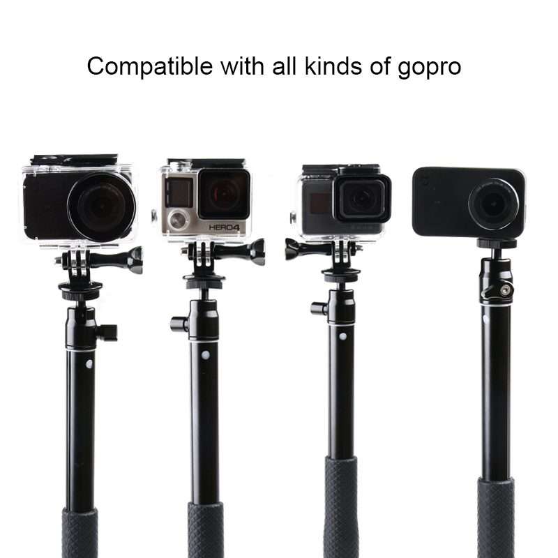 30-93cm Grip Foldable Tripod Holder Multi-functional Selfie Stick Monopod for GoPro, Insta360, DJI