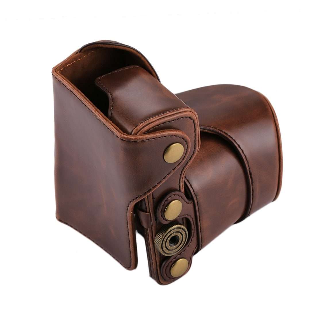 Full Body Camera PU Leather Case Bag with Strap for Sony NEX 5N / 5R / 5T (16-50mm ... (Coffee)
