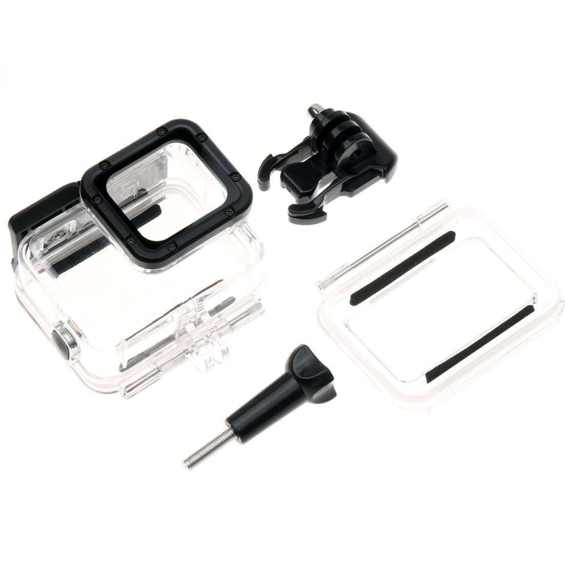 For GoPro HERO6 /5 Skeleton Housing Protective Case + Hollow Back Cover with Buckle Basic Mount &