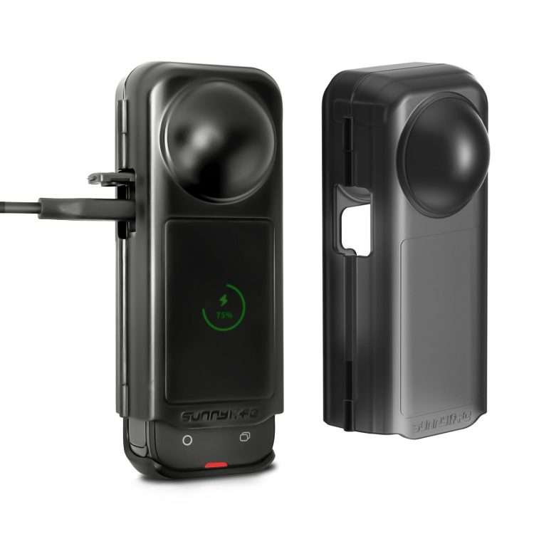 For Insta360 X4 Sunnylife Integrated Lens Screen Camera Cover Protector Sc ... (Transparent Black)