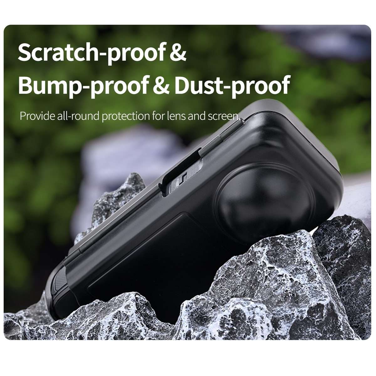 For Insta360 X4 Sunnylife Integrated Lens Screen Camera Cover Protector Sc ... (Transparent Black)