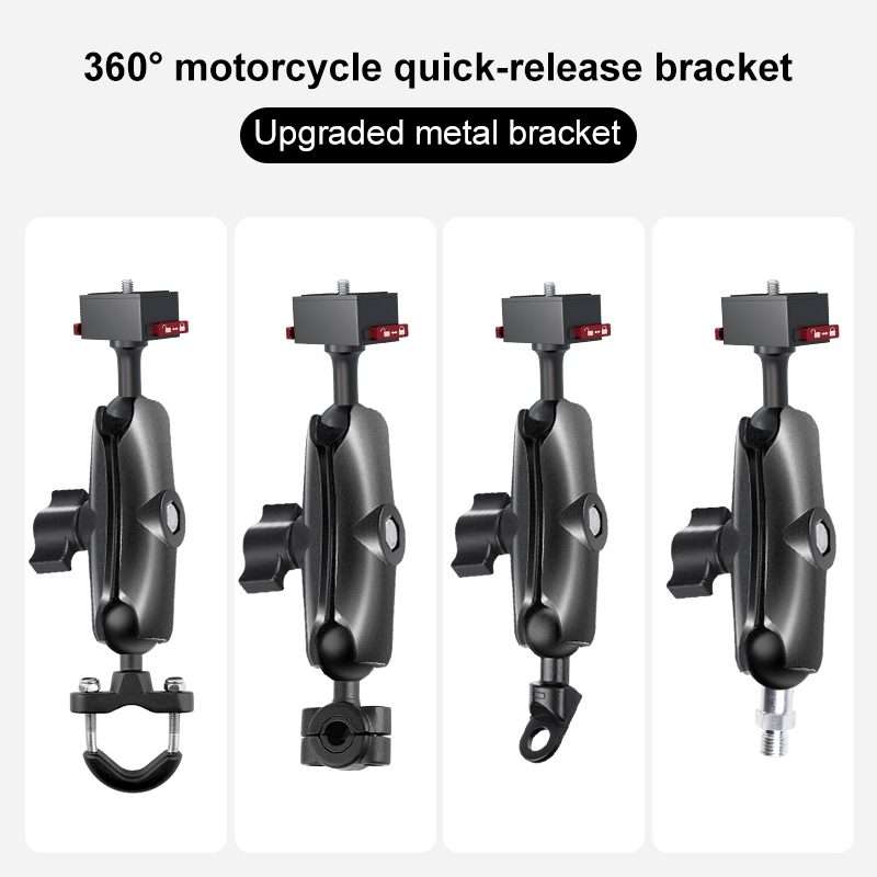 Metal Quick Release Base Adapter for GoPro, Insta360, DJI and Other Action Cameras (Black)