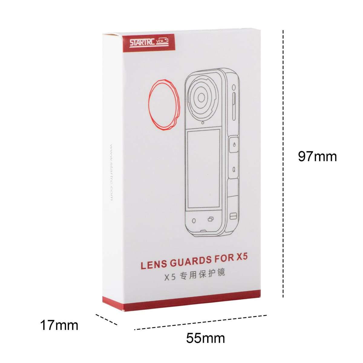 For Insta360 X5 STARTRC Slim Protective Lens Guad PC Lens Cover (Transparent)
