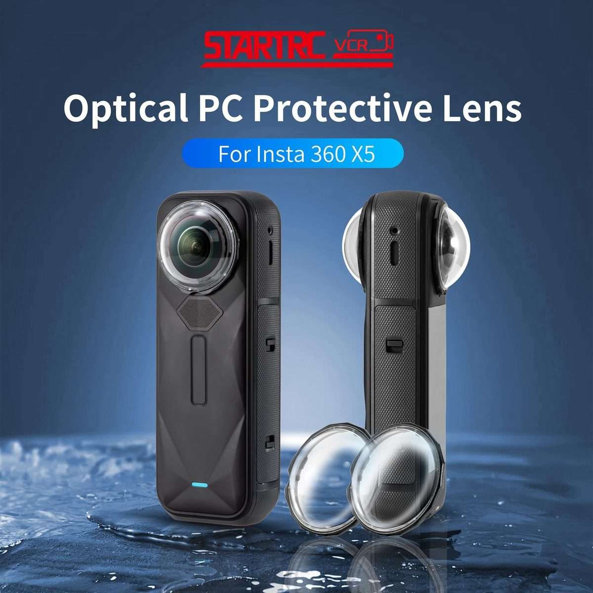 For Insta360 X5 STARTRC Slim Protective Lens Guad PC Lens Cover (Transparent)