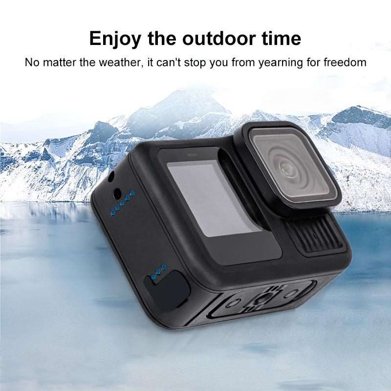 BS Plastic Battery Side Interface Cover with Silicone Plug for GoPro HERO13 Black /12 Black /11 Bl
