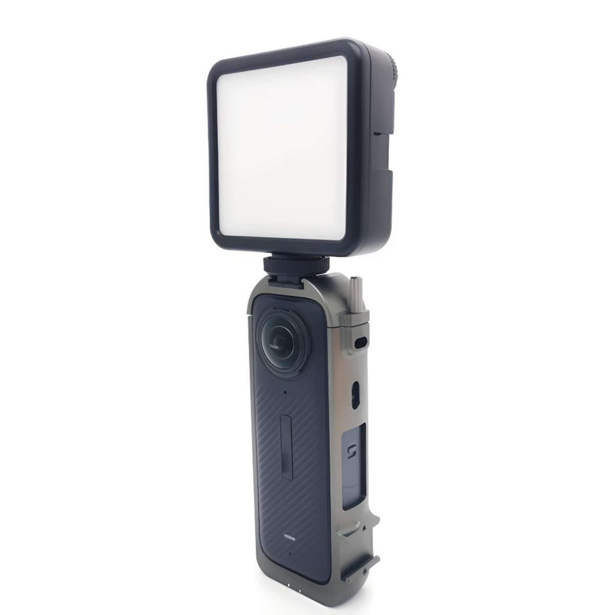 For Insta360 X4 Metal Protective Cage Rig Housing Frame with Expand Cold Shoe Base & Tripod Adapte
