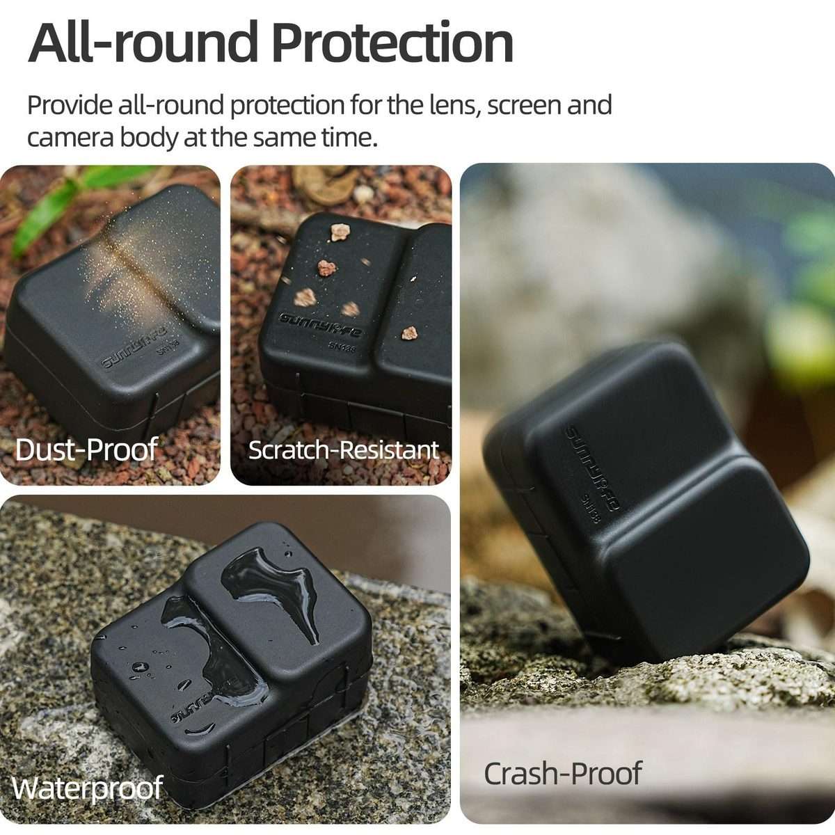 For Insta360 Ace / Ace Pro 2 / 1 Sunnylife Portable Protective Case Shock-proof Dust-p ... (Black)