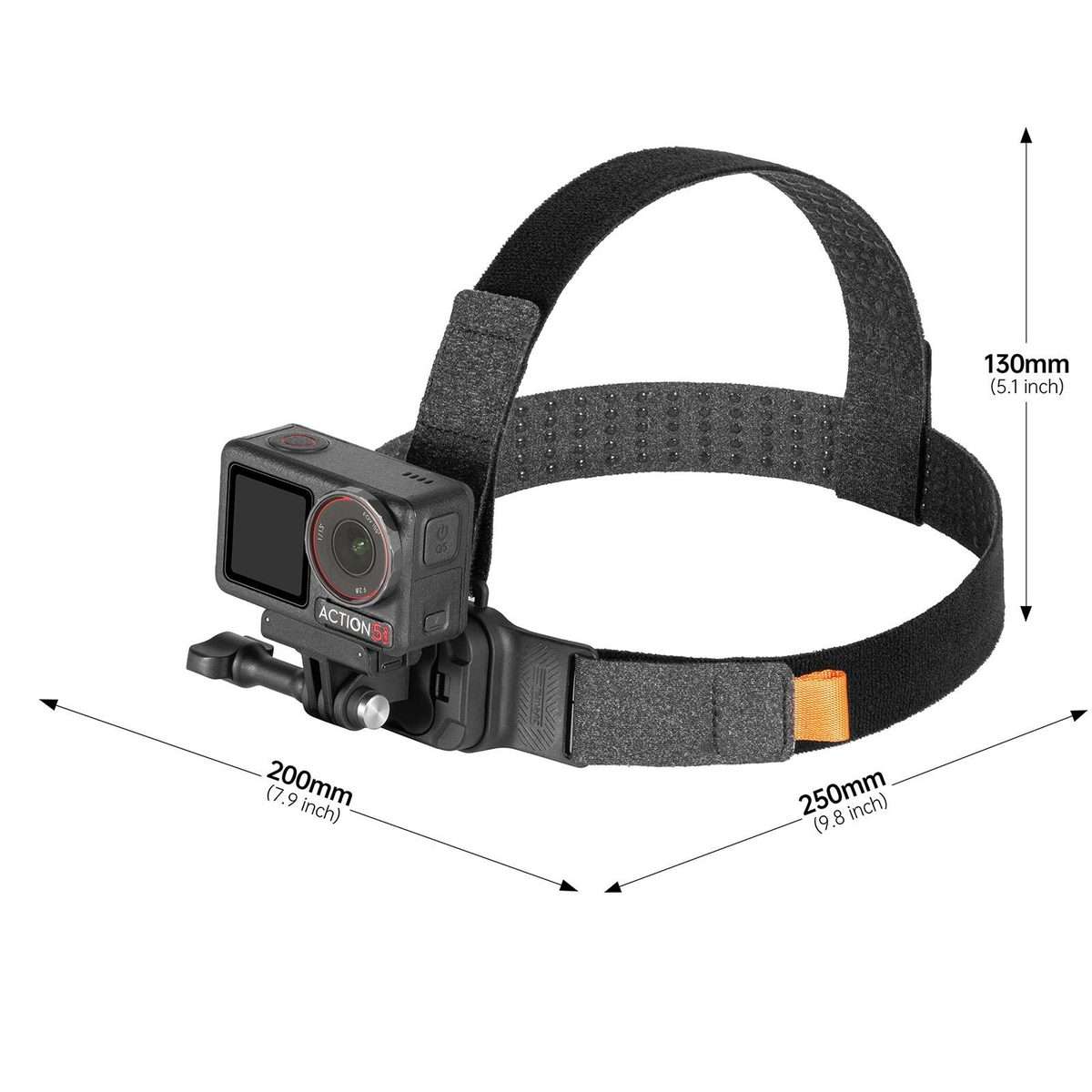 STARTRC Adjustable Head Strap Magnetic Eco-friendly Vlog POV Mount Belt for GoPro, Ins ... (Black)