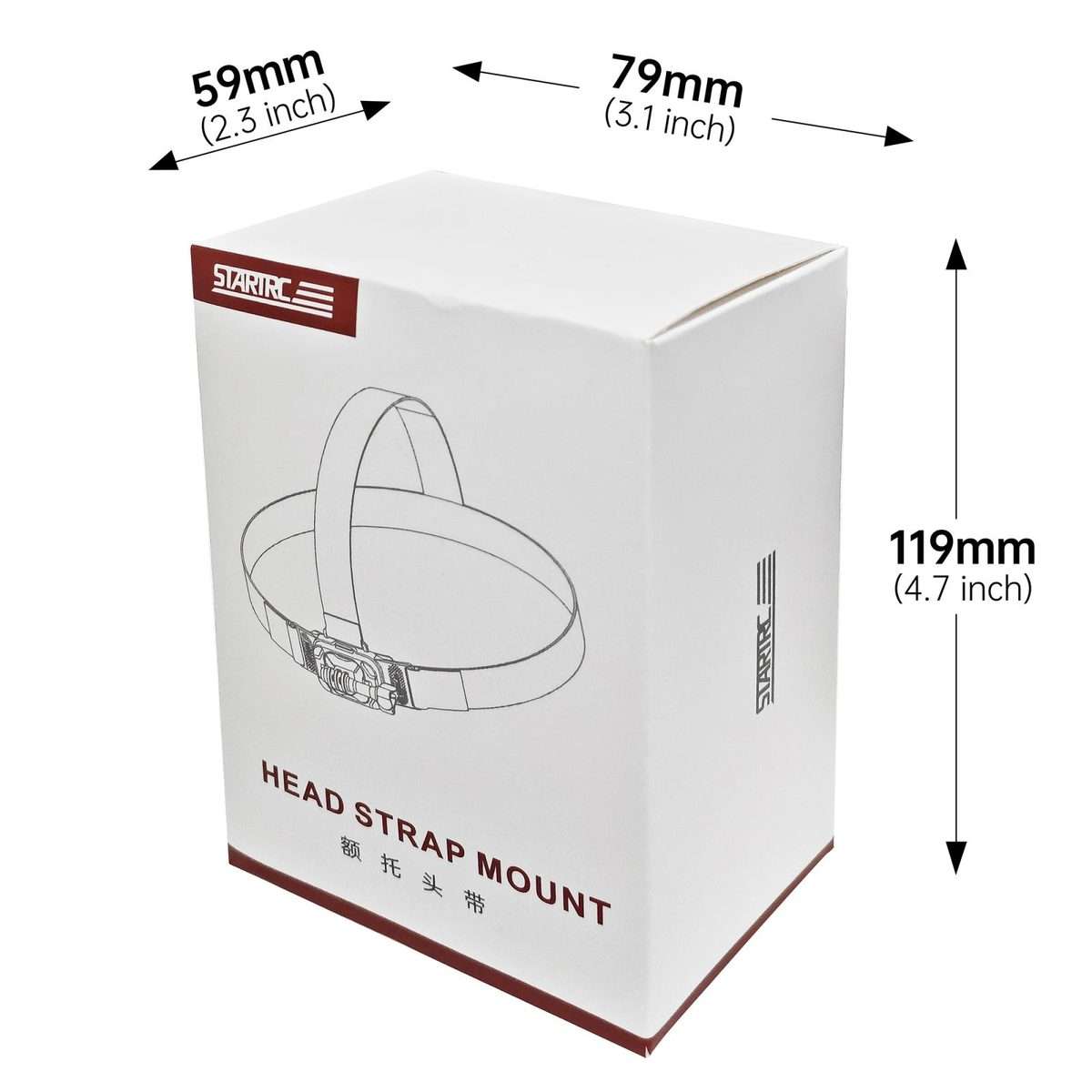 STARTRC Adjustable Head Strap Magnetic Eco-friendly Vlog POV Mount Belt for GoPro, Ins ... (Black)