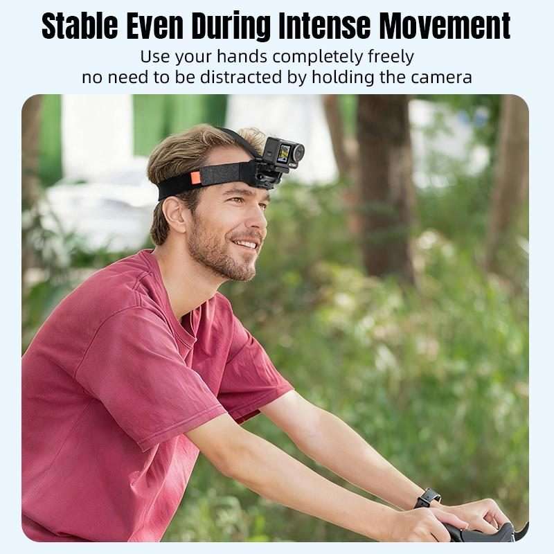 STARTRC Adjustable Head Strap Magnetic Eco-friendly Vlog POV Mount Belt for GoPro, Ins ... (Black)