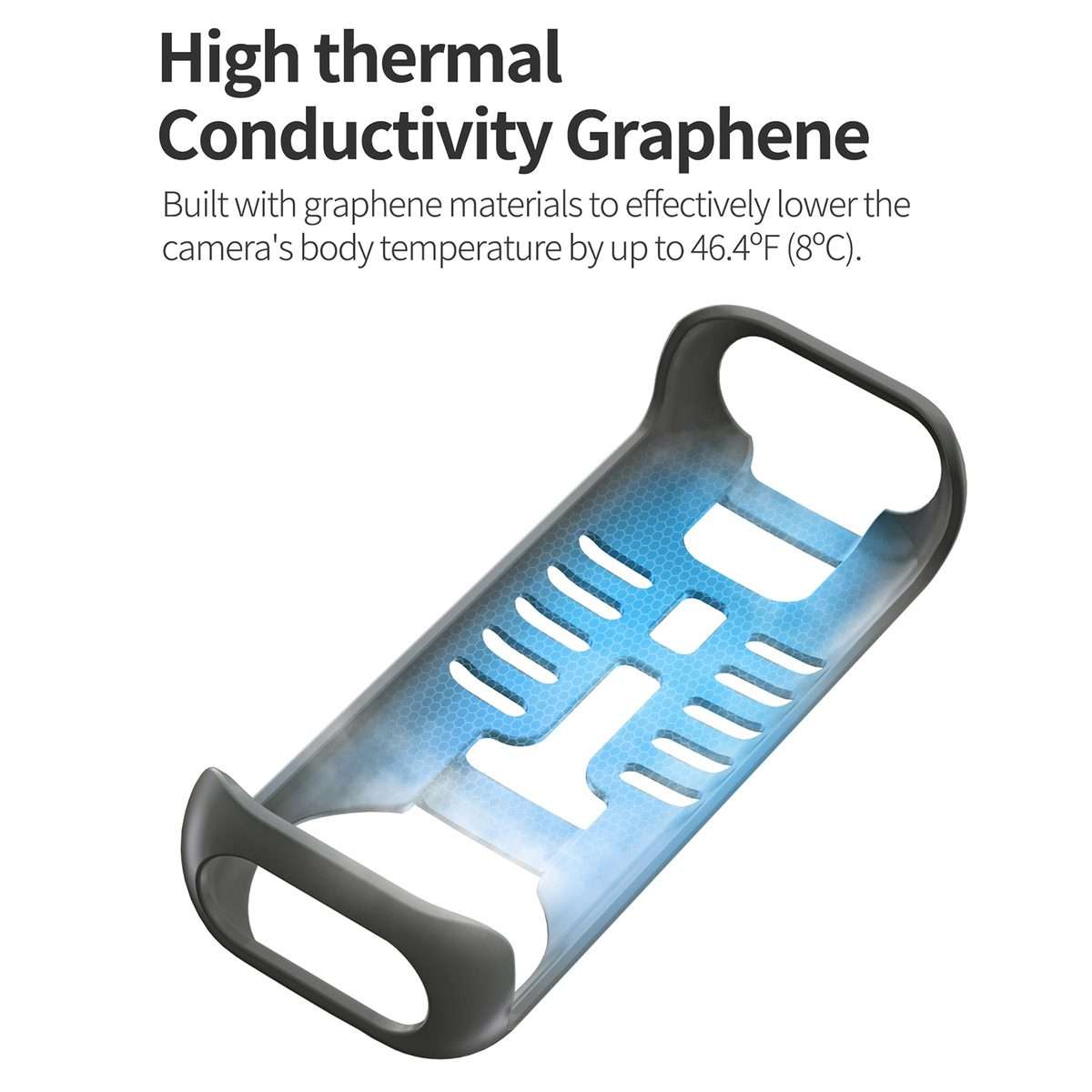 For Insta360 X4 Sunnylife Graphene Case High Thermal Conductivity Protective Case with ... (Black)