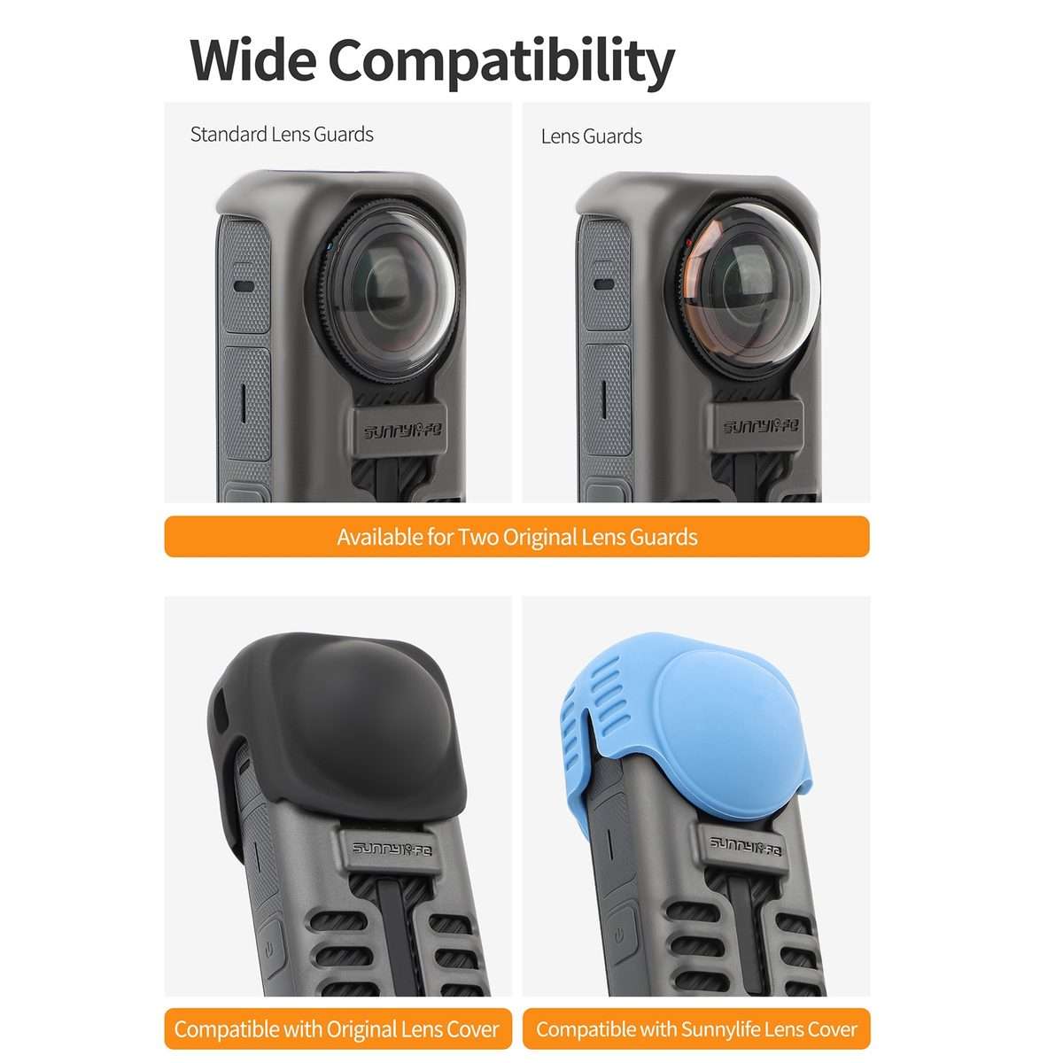 For Insta360 X4 Sunnylife Graphene Case High Thermal Conductivity Protective Case with ... (Black)