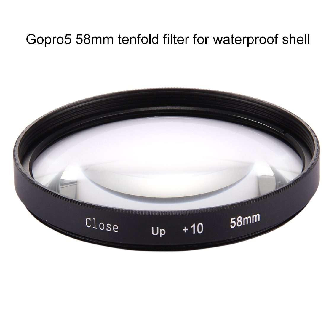 58mm 2 in 1 10X Close-Up Lens Filter for GoPro HERO7 Black/6 /5