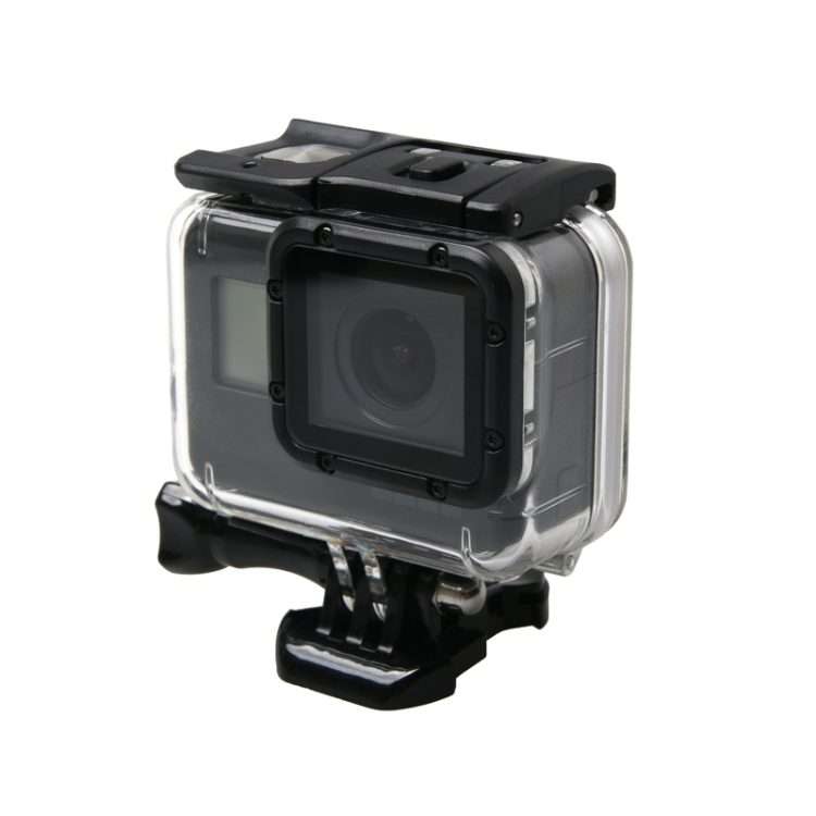 For GoPro HERO6 /5 Waterproof Housing Protective Case + Hollow Back Cover with Buckle Basic Mount