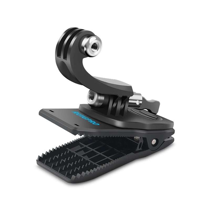 RUIGPRO 360 Degree Rotation J-Type Backpack Rec-Mounts Clip Clamp Mount with Screw for GoPro HERO9