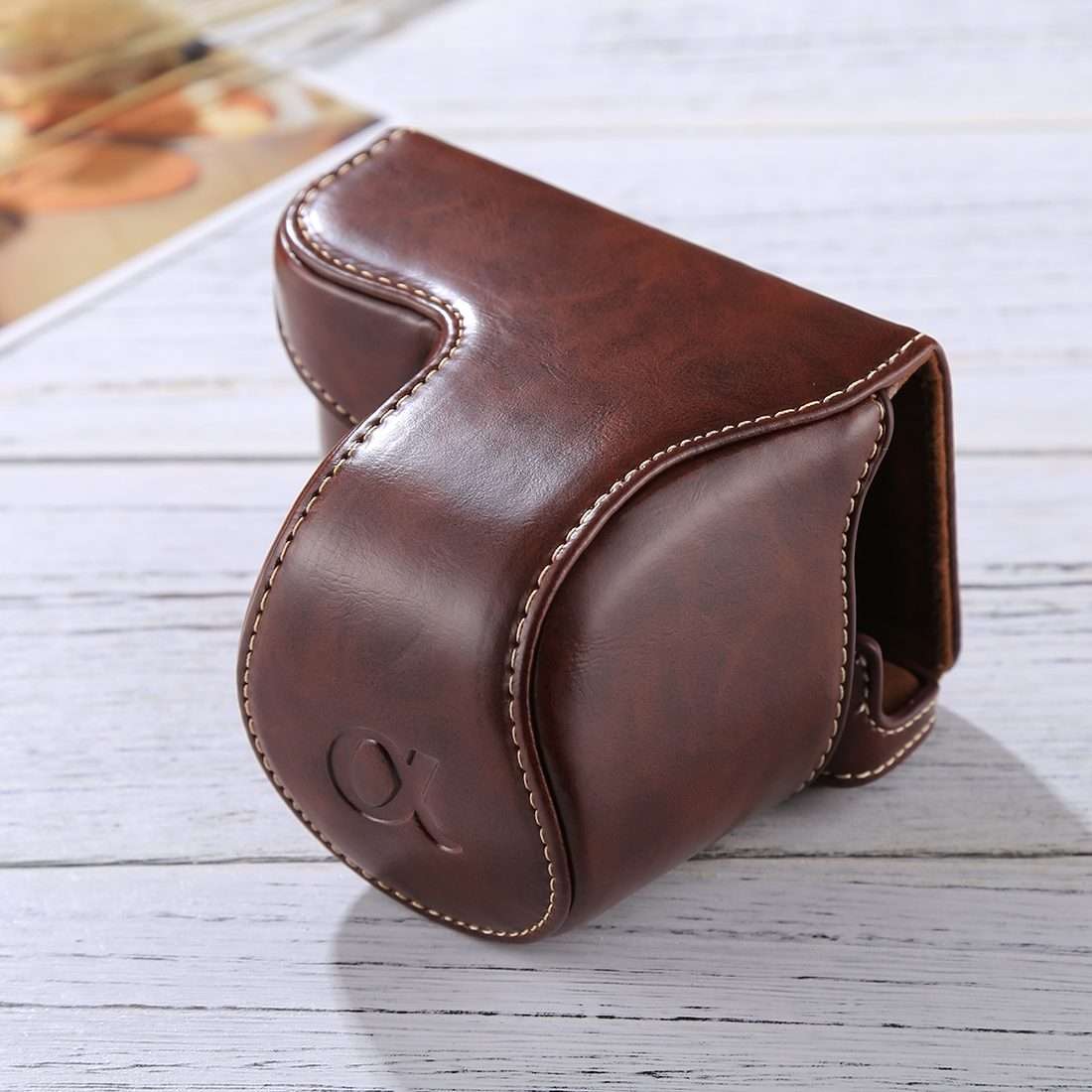 Full Body Camera PU Leather Case Bag with Strap for Sony A5100 / A5000 / NEX-3N (16-5 ... (Coffee)