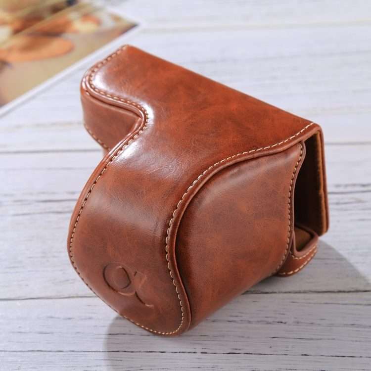Full Body Camera PU Leather Case Bag with Strap for Sony A5100 / A5000 / NEX-3N (16-50 ... (Brown)