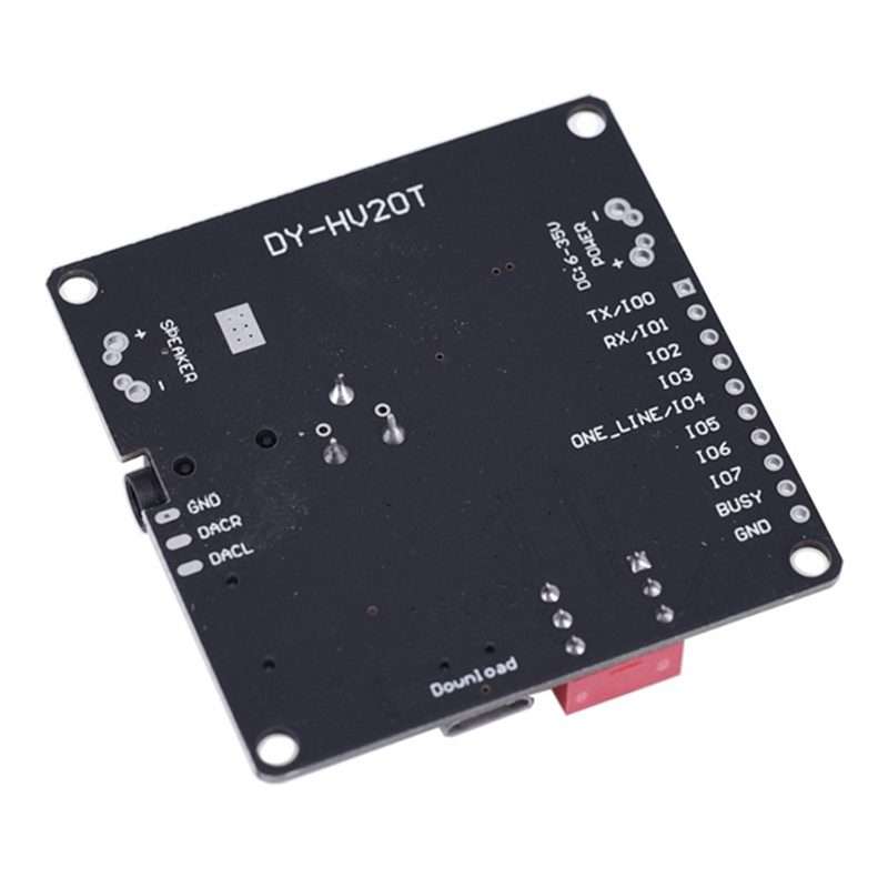 DY-HV20T 12V/24V 10W/20W Voice Playback Module MP3 Music Player UART I/O Trigger Amplifier Board M
