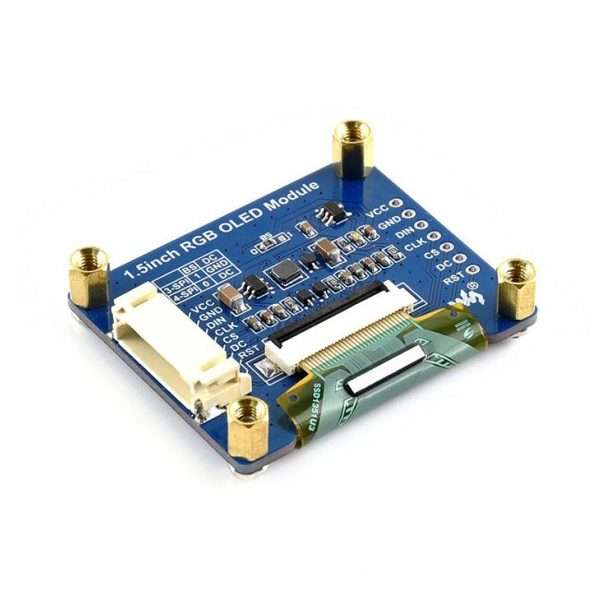 WAVESHARE 128x128 General 1.5inch RGB OLED Display Module 16-bit High Color with SPI Interface
