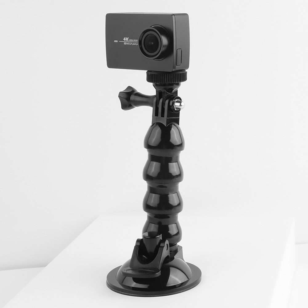 Suction Cup Jaws Flex Clamp Mount for GoPro, Insta360, DJI and Other Action Cameras(Black)