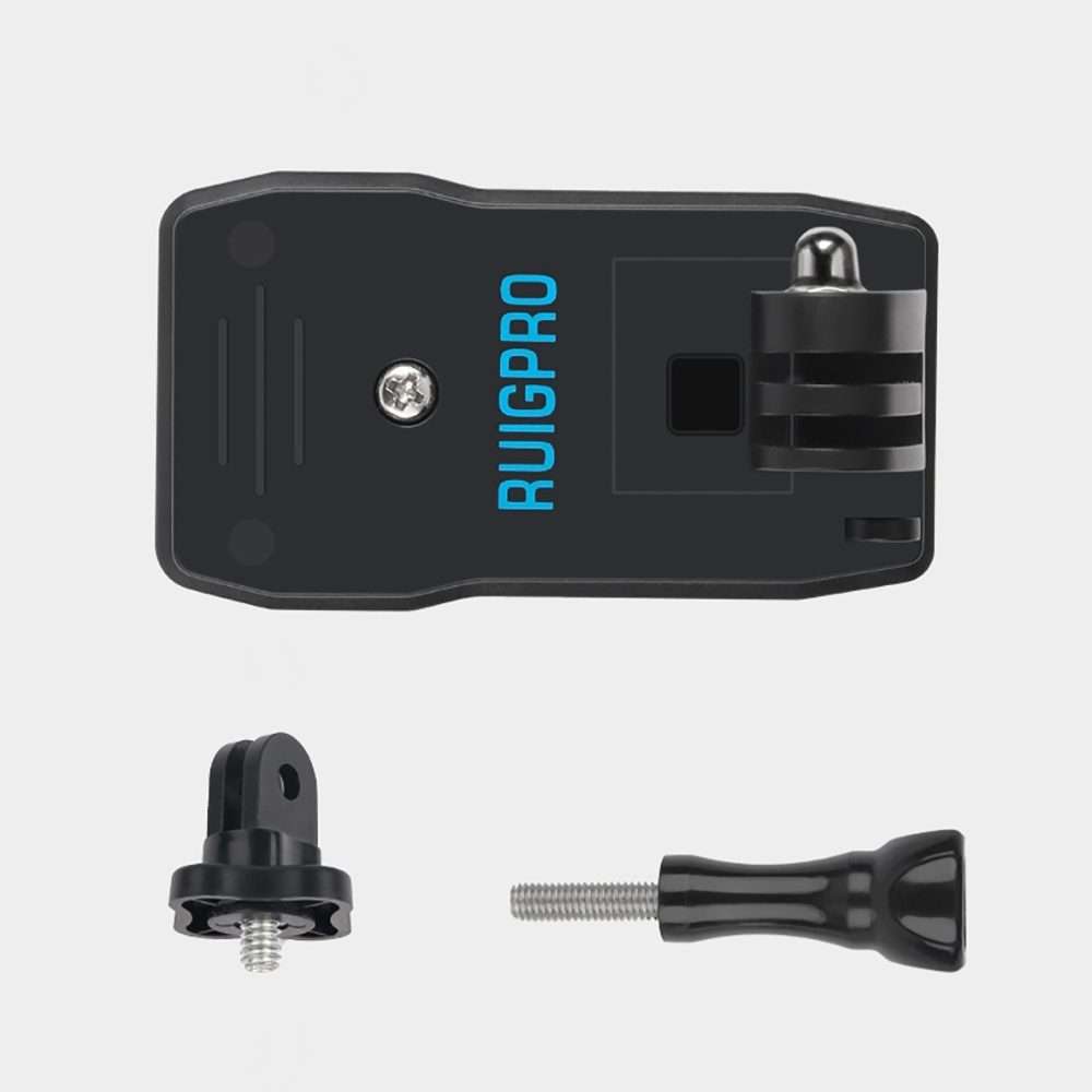 RUIGPRO 360 Degree Rotation Backpack Rec-Mounts Clip Clamp Mount with Screw for GoPro ... (Black)
