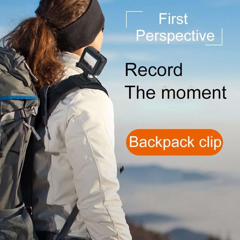 RUIGPRO Hook and Loop Fastener Backpack Rec-Mounts Clip Clamp Mount with Screw for GoP ... (Black)