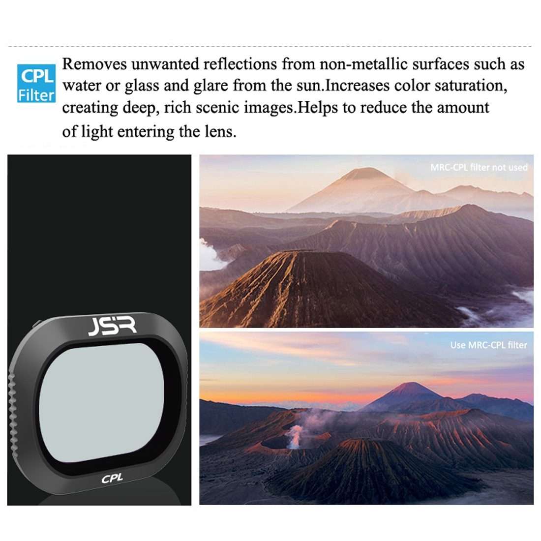 JSR Drone CPL Lens Filter for DJI MAVIC 2 Pro
