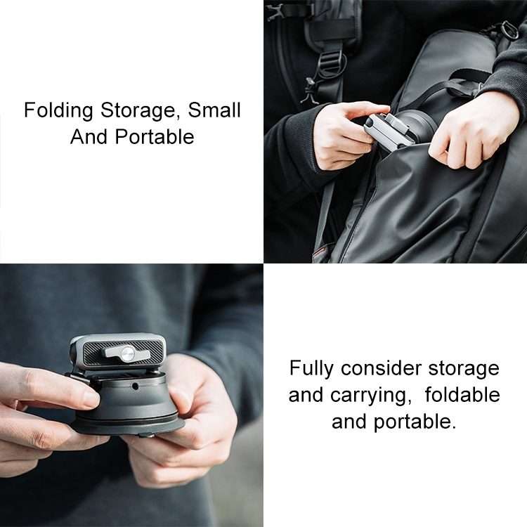 PGYTECH P-GM-132 Action Camera Suction Cup Phone Holder for DJI Osmo Action & GoPro 8/7(Silver)