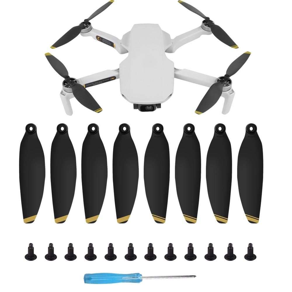 8 PCS/Set Sunnylife 4726F Low Noise Quick-release Wing Propellers for DJI Mini SE / 2 ... (Gold)