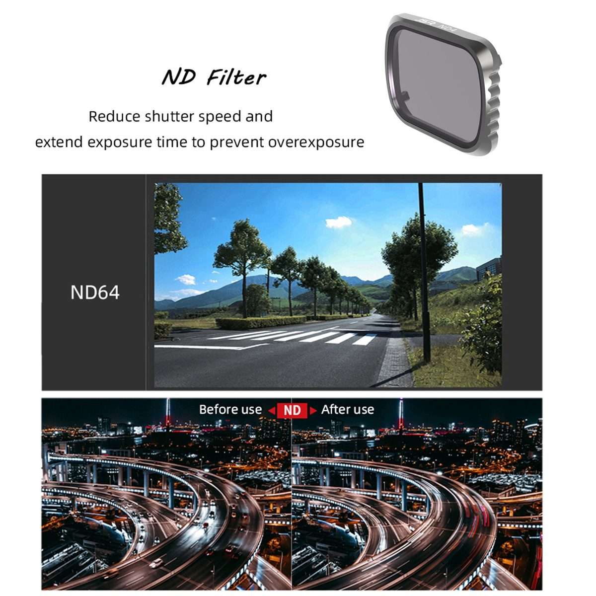JSR KS 4 in 1 UV + CPL + ND16 + ND32 Lens Filter for DJI Air 2S, Aluminum Frame
