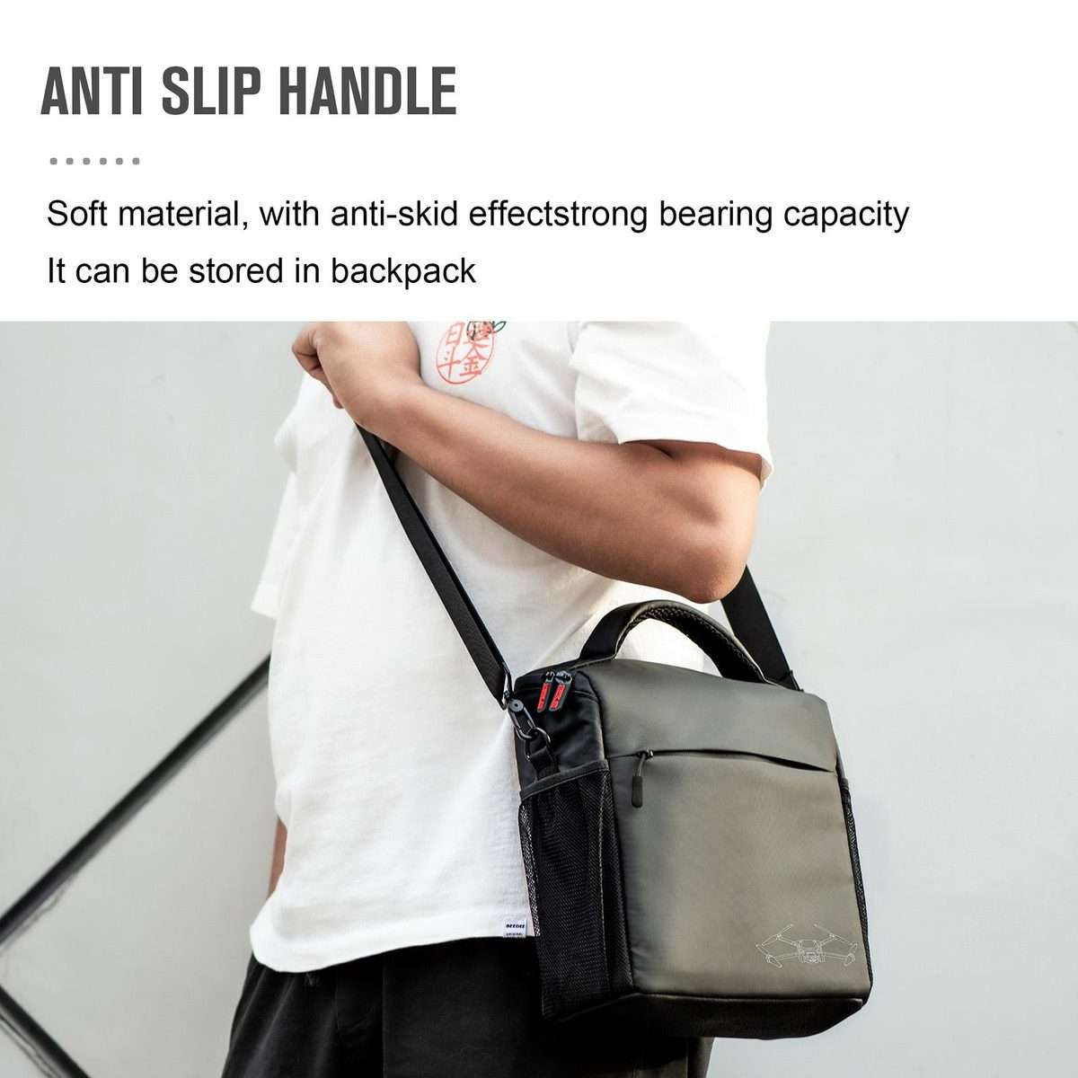STARTRC Portable Carry Box Single Shoulder Storage Bag for DJI Mini 3 Pro / Air 2S / M ... (Black)