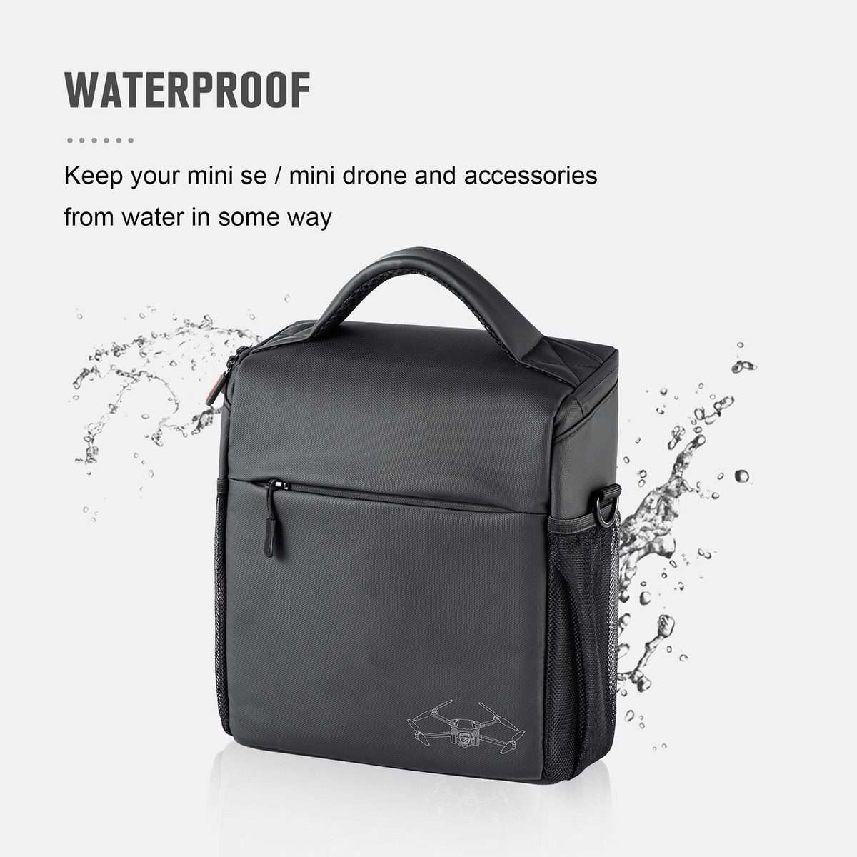 STARTRC Portable Carry Box Single Shoulder Storage Bag for DJI Mini 3 Pro / Air 2S / M ... (Black)