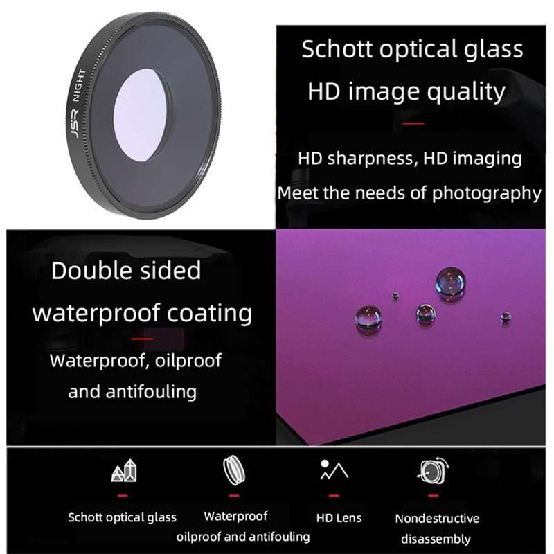 JSR NIGHT Lens Filter For DJI Osmo Action 3