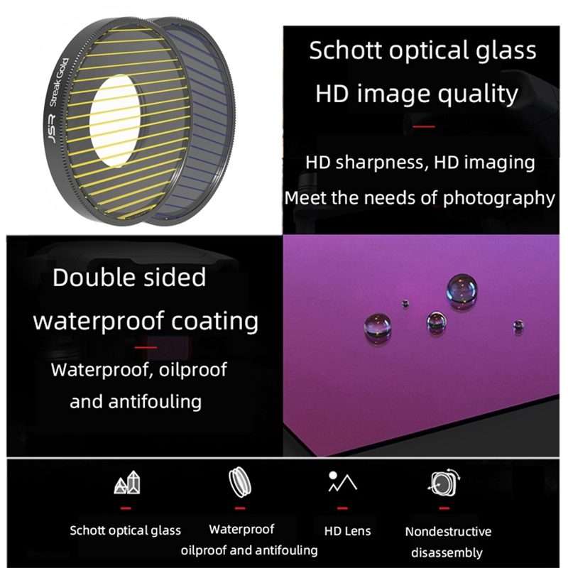 JSR Streak Drawing Lens Filter For DJI Osmo Action 3(Blue)